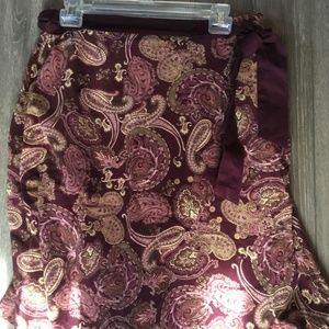 Paisley corduroy skirt